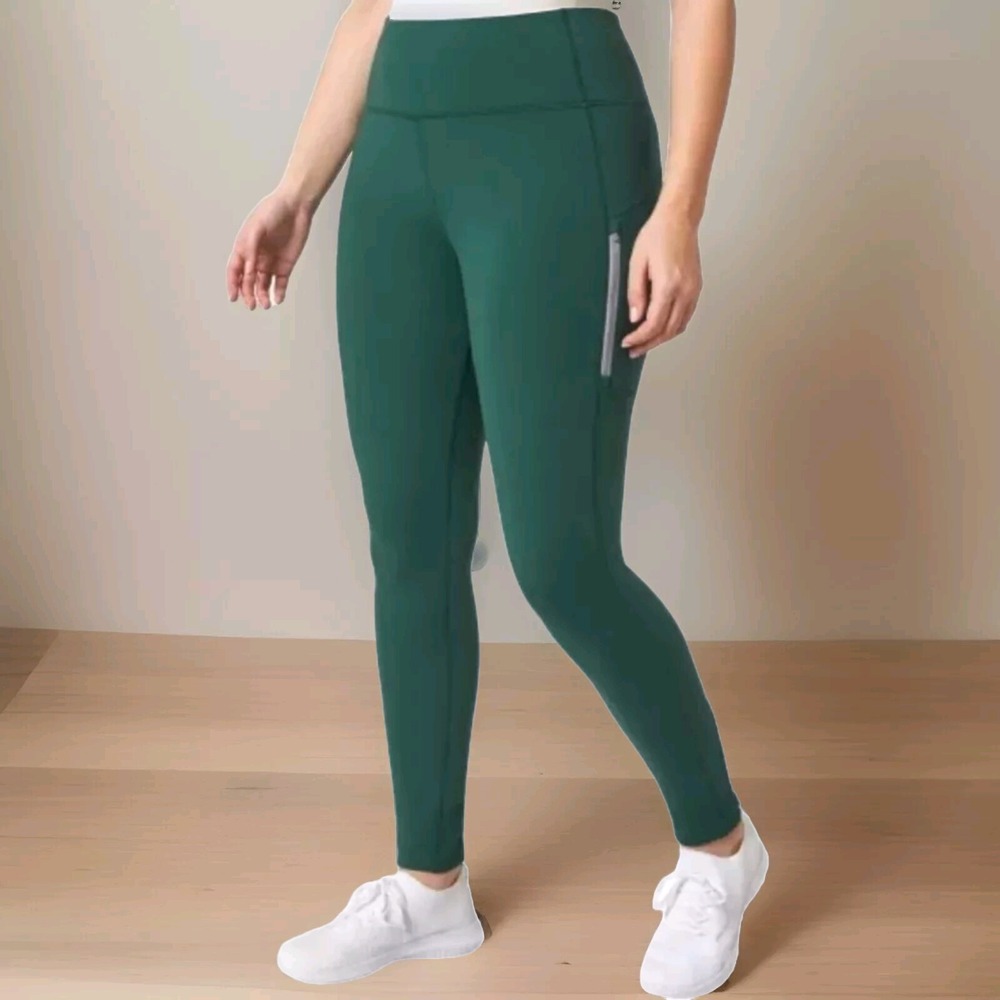 Mondetta Green Athletic Leggings with Pockets High Waisted Activewear‎ Size XS